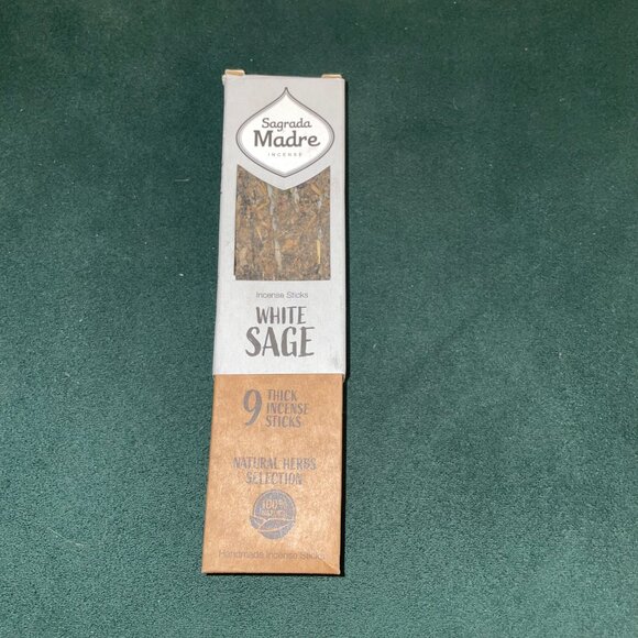Sagrada Madre White Sage Handmade Incense Sticks 9 Count NEW - Picture 2 of 3